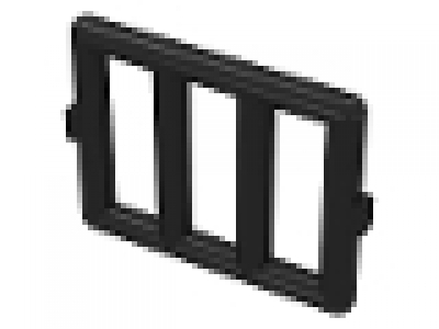 Gitterfenster (Einsatz) 1x4x3 schwarz