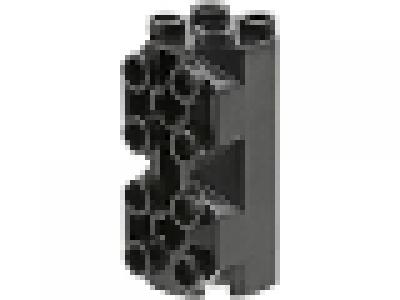 Octagon-Säulenstein SNOT Konverter 2x2x3.33 schwarz