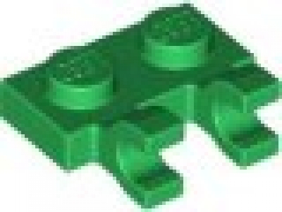 Platte 1 x 2  horizontale Clips  60470 grün neu