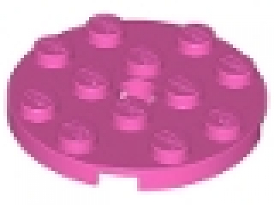 Rundplatte dunkelpink 4 x 4 x 0,33 neu