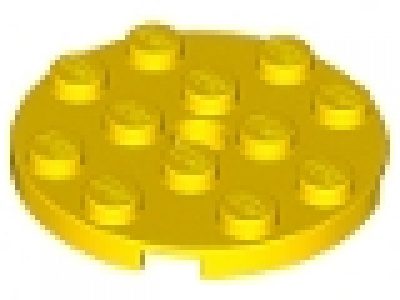 Rundplatte gelb 4 x 4 x 0,33 neu