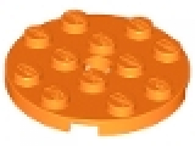Rundplatte orange 4 x 4 x 0,33 neu