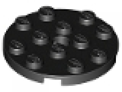 Rundplatte schwarz 4 x 4 x 0,33 neu