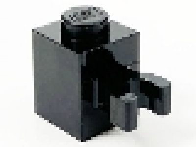 Stein mit horizontalen Clip, schwarz, neu