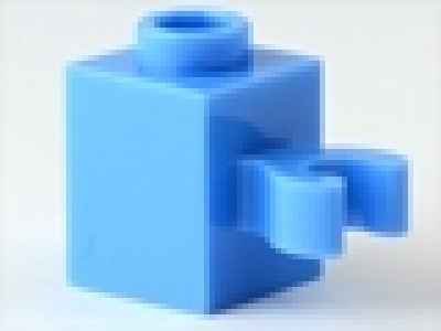 Stein mit horizontalen Clip, mittelblau