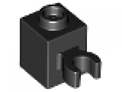 Stein mit horizontalen Clip, schwarz, neu