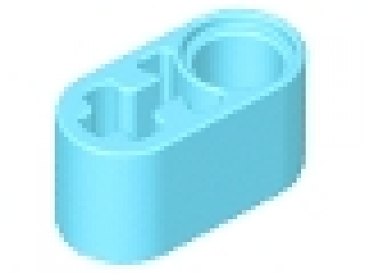 Lego Technic, Liftarm 1 x 2 Thick with Pin mittelazure