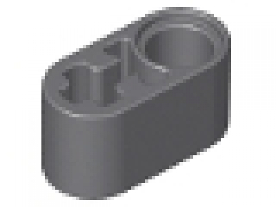 Lego Technic, Liftarm 1 x 2 Thick with Pin Hole and Axle Hole, neues dunkelgrau