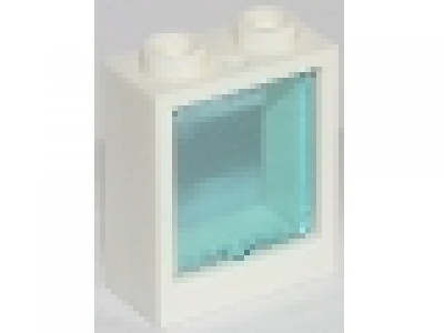 Fenster weiß mit Glas tr hellblau 1 x 2 x 2  60592c02 neu