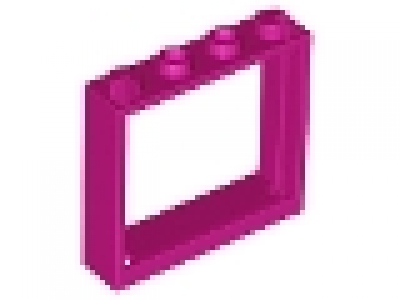 Fenster 1 x 4 x 3 magenta ohne Glas