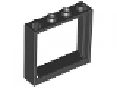 Fenster 1 x 4 x 3 schwarz ohne Glas