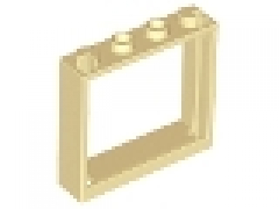 Fenster 1 x 4 x 3 tan ohne Glas