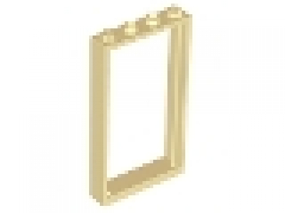 Türrahmen mit Glastür 1 x 4 x 6, tan
