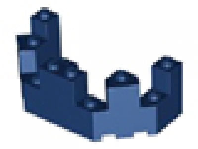 Zinnenbalkon für Burgen 4x8 dunkelblau