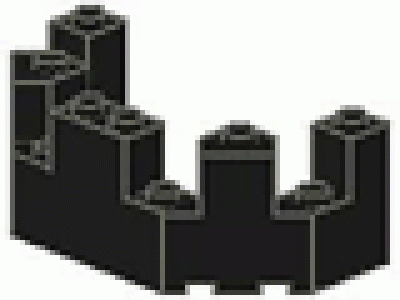 Zinnenbalkon für Burgen 4x8 schwarz