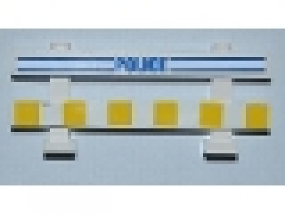 Lattenzaun 1x8x2 weiß 6079pb03 Polizei