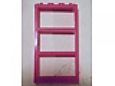 Fenster mit Streben 6160 rot 1 x 4 x 6 ohne Glas, neu