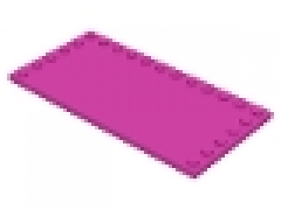 Platte 6x12 glatt mit Noppenreihe ( dark) pink 6178