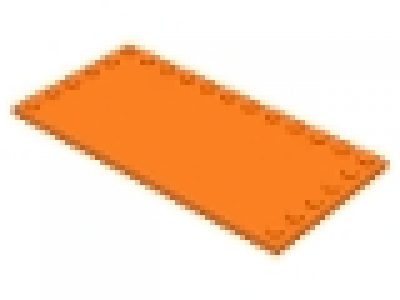 Platte 6x12 glatt mit Noppenreihe orange 6178