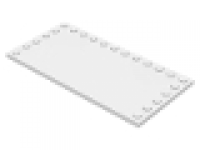 Platte 6x12 glatt mit Noppenreihe weiß 6178