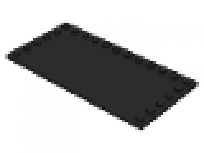Platte 6x12 glatt mit Noppenreihe schwarz 6178