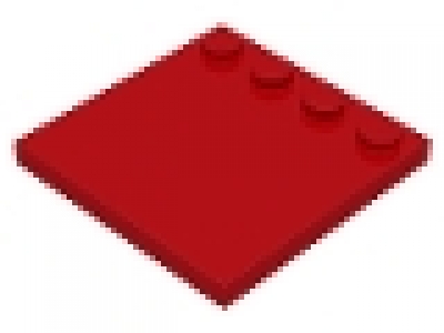 4 x 4 Platte mit 4 Noppen 6179 rot