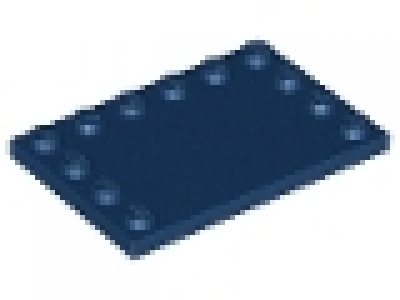 Platte glatt mit Noppenrand 4x6 dunkelblau