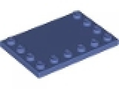 Platte glatt mit Noppenrand 4x6 (medium) violett 6180