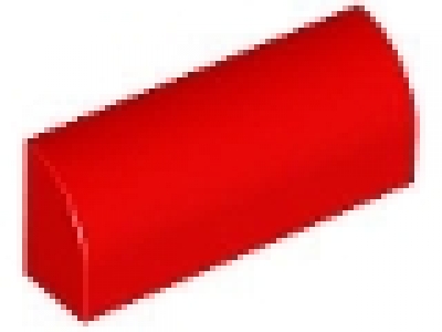 Stein mit Rundung 6191 rot 1 x 4 x 1