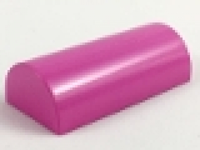 Stein mit Rundung 6192 dunkelpink 2 x 4 x 1