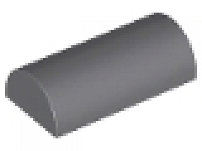 Stein mit Rundung 6192 neuse dunkelgrau 2 x 4 x 1 neu