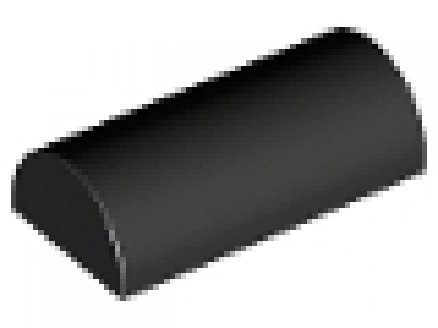 Stein mit Rundung 6192 schwarz 2 x 4 x 1
