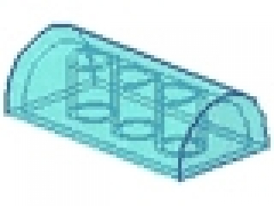 Stein mit Rundung 6192 tr hellblau 2 x 4 x 1