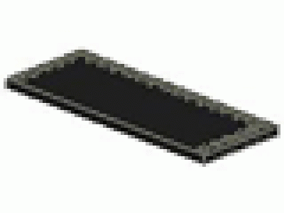 Platte 6x16 schwarz mit Noppenrand