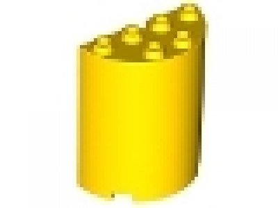 Halbzylinder 2x4x4 gelb