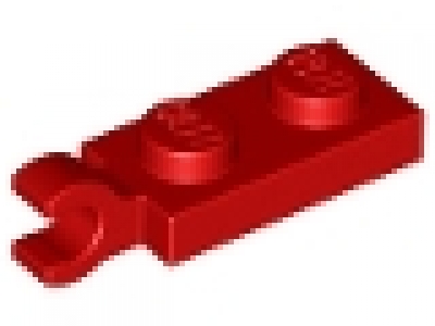 Lego 1 x 2 Platte mit horizonalen Clip 63868 rot neu