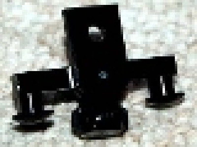 Puffer schwarz komplett mit Magnethalter + Magnet, Typ 1