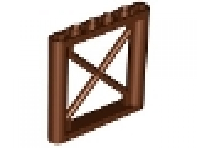 Stütze 1 x 6 x 5 rotbraun, 64448