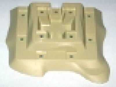 Baseplate, Raised 18 x 22 No Studs Two Level, 11 Holes, tan