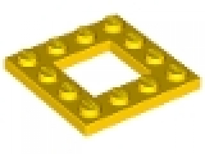 Plate, Modified 4 x 4 with 2 x 2 Open Center, gelb