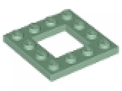 Plate, Modified 4 x 4 with 2 x 2 Open Center, sandgrün