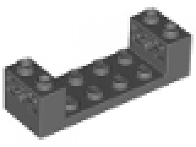 Technic, Brick 2 x 6 x 1 1/3 with Axle Holes and Bottom Pins, neues dunkelgrau