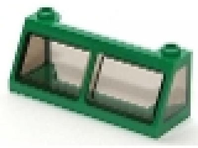 Eisenbahnfenster grün 2 x 6 x 2 mit Glas