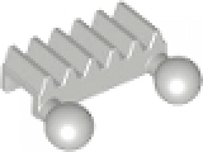 Lego Technic, Gear Rack 1 x 2 with 2 Tow Ball, altes hellgrau