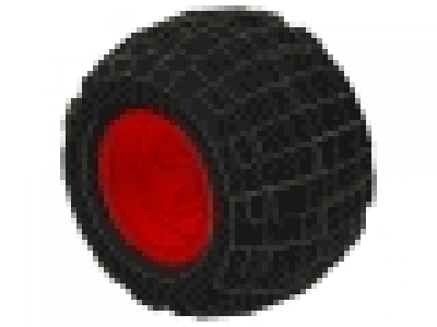4 x Ballonreifen 43,2 x 28 S mit roter Felge