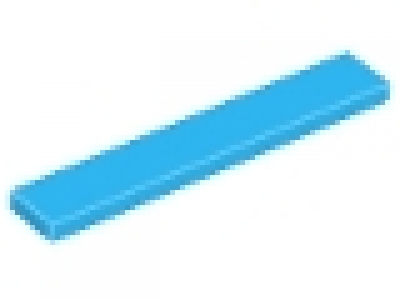 Lego Fliese 1 x 6 dunkelazure 6636