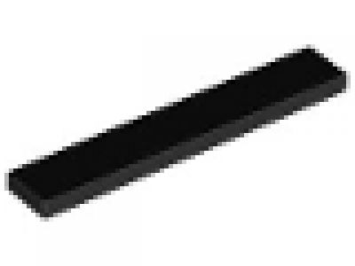 Lego Fliese 1 x 6 schwarz 6636