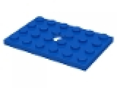 Platte mit Loch 4 x 6 blau 709, für Lenkauto