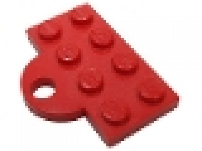 Platte mit Anhänger-Kupplung rot, 737