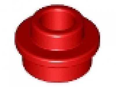 Rundplatte1 x 1 x 0.33  rot, 85861, oben offen